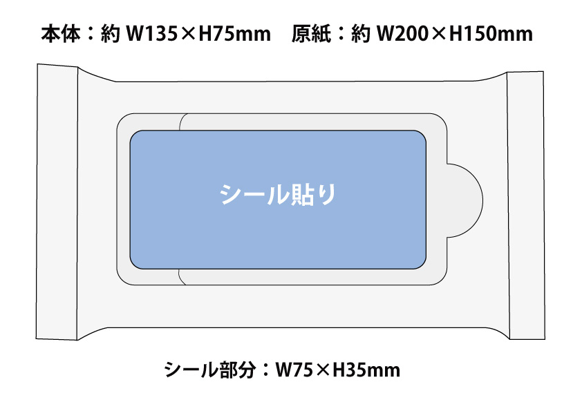 除菌ウェットティッシュサイズ